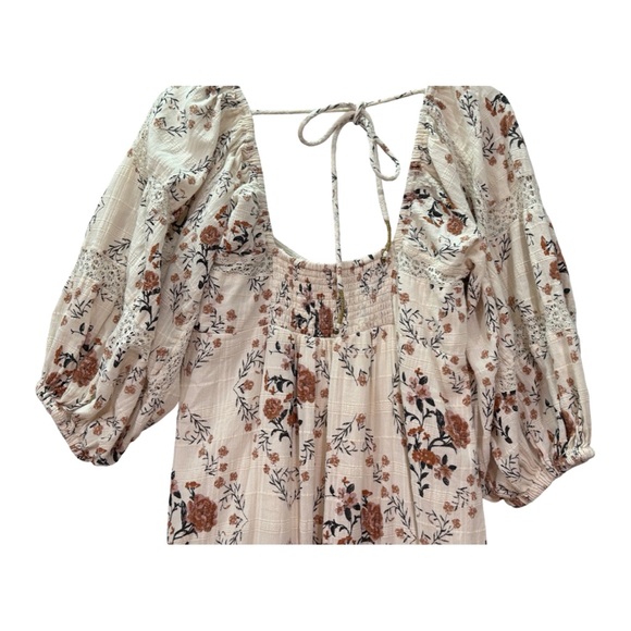 Free People Cream Floral Maxi Dress EUC - Picture 3 of 16
